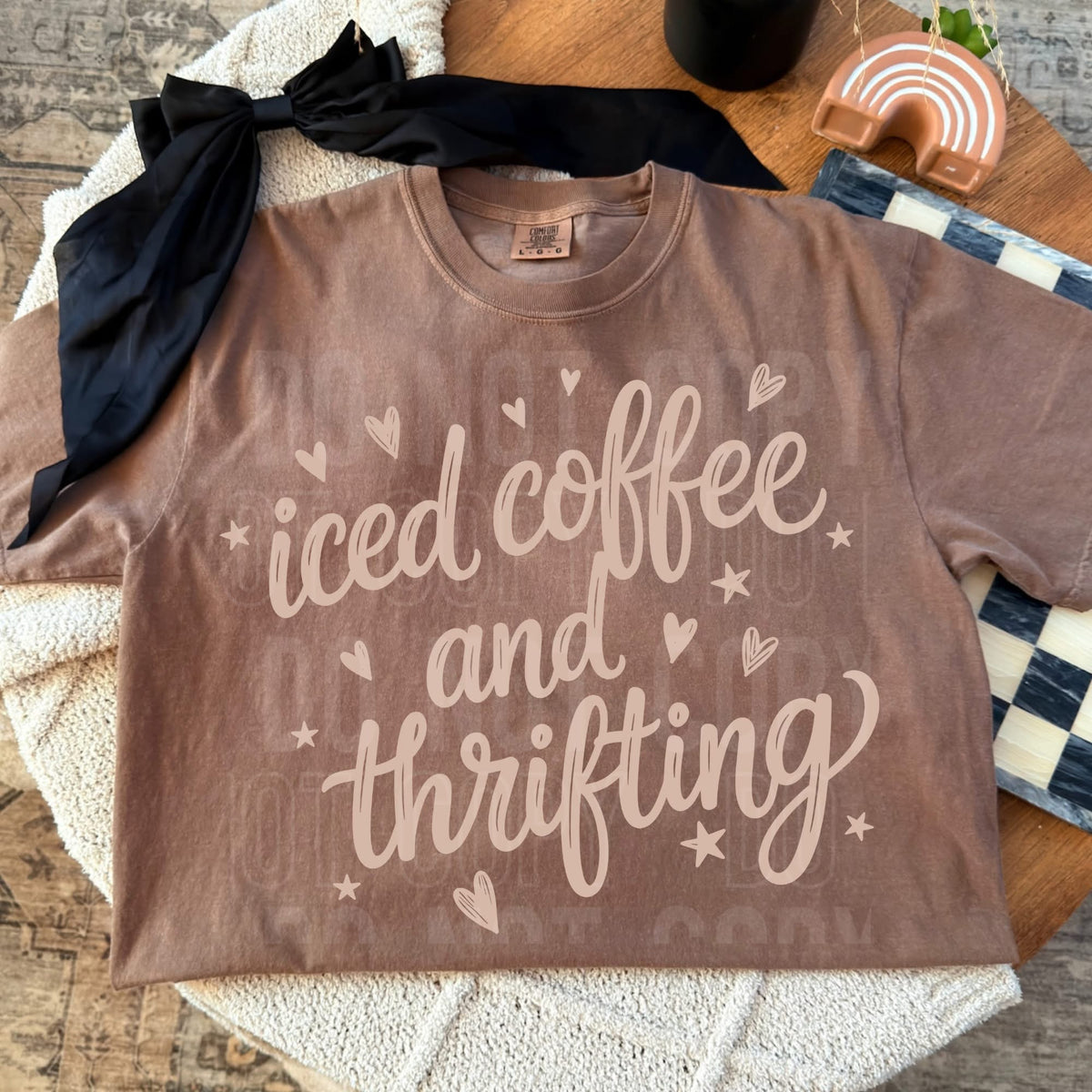 Iced coffee and thrifting (SBB) DTF Transfer