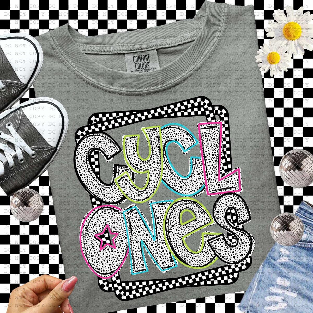 Cyclones Dalmatian filled mascots (ECHT) 55137 DTF transfer