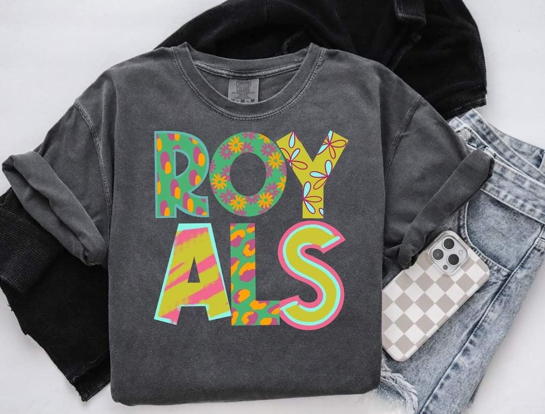 Royals patterned font (S&G) 60344 DTF transfer