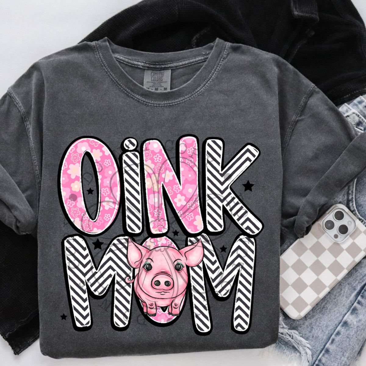 Oink mom light pink (SWD) 97317 DTF transfer