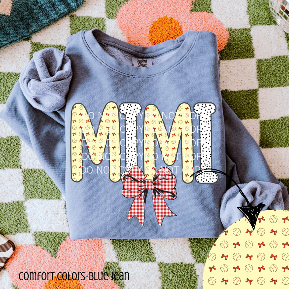 Mimi softball letters (CSG) 90209 DTF transfer