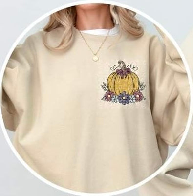 yellow pumpkin pocket (C’s) 60187 DTF transfer