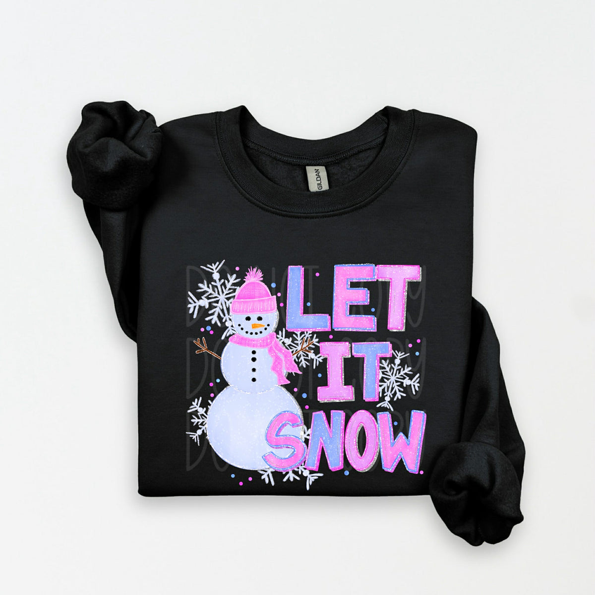 Let it snow pink and purple (PHDC) DTF transfer
