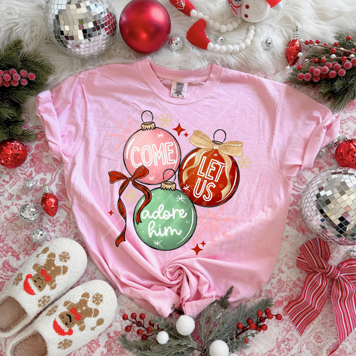 Come let us adore him ornaments (exclusive) DTF Transfer