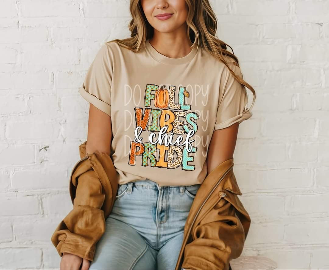Fall vibes & chick pride 50718 DTF transfer