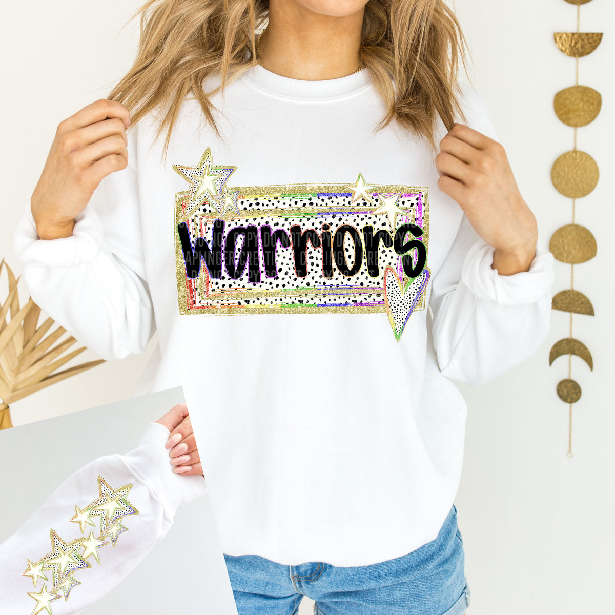 Warriors dalmatian rainbow (Caplinger) 87857 DTF transfer