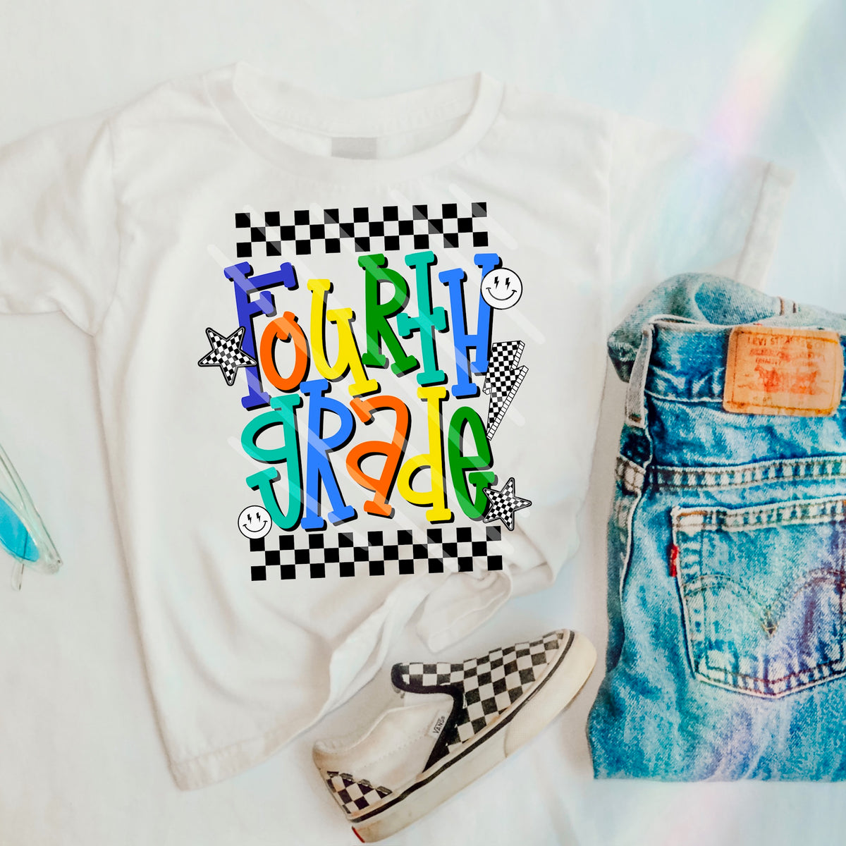 Fourth Grade boy colors with doodles (saved) 114444 DTF transfer