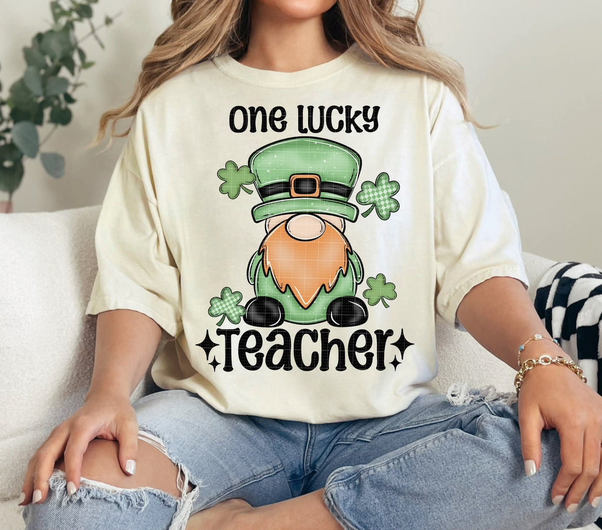 One lucky teacher (Linda) DTF transfer