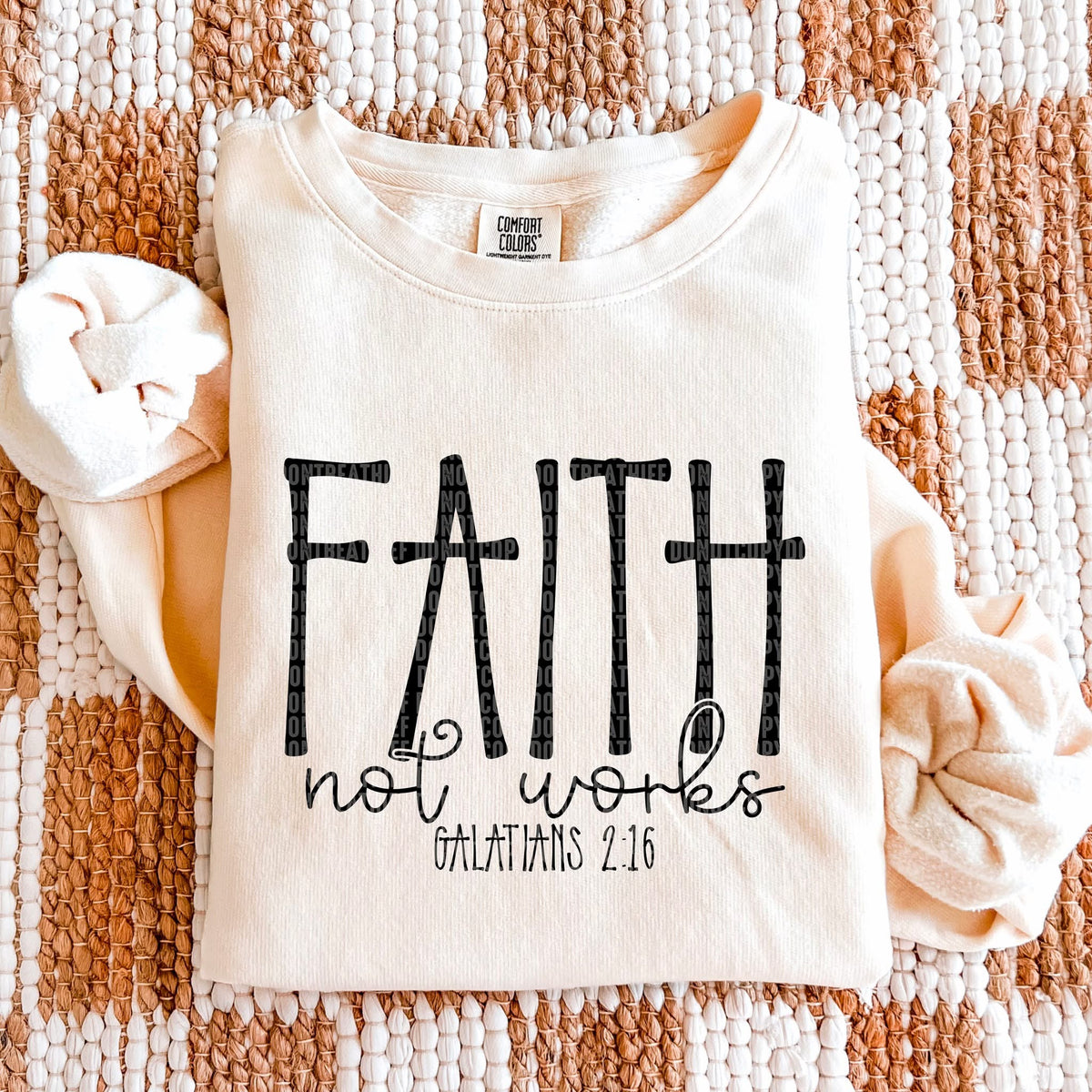 Faith not works BLACK (SDD) DTF Transfer
