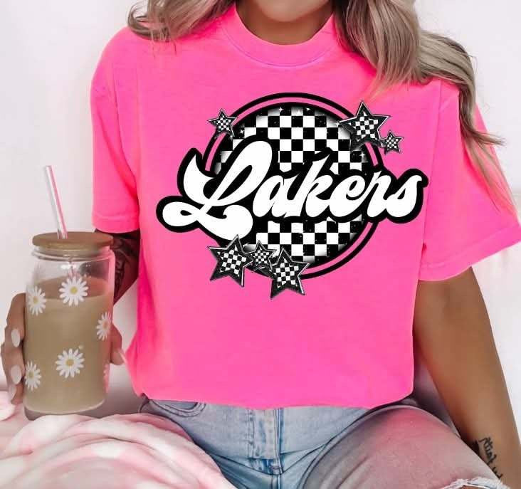 Lakers checkered circle (S&G) 82339 DTF transfer