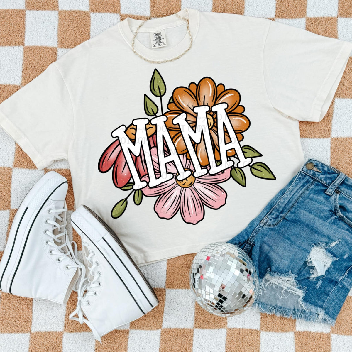 Mama flowers (ABD) 93164 DTF transfer