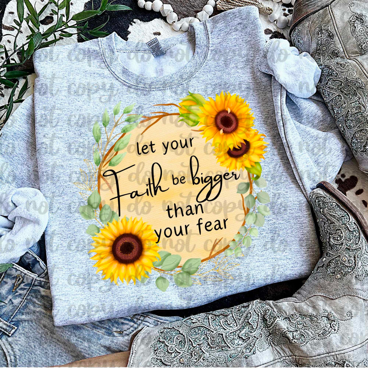 Let your faith be bigger than your fear (vintage) 60738 DTF transfer