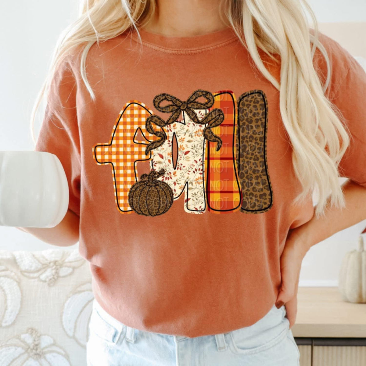 Fall Leopard Bow (digi) DTF transfer