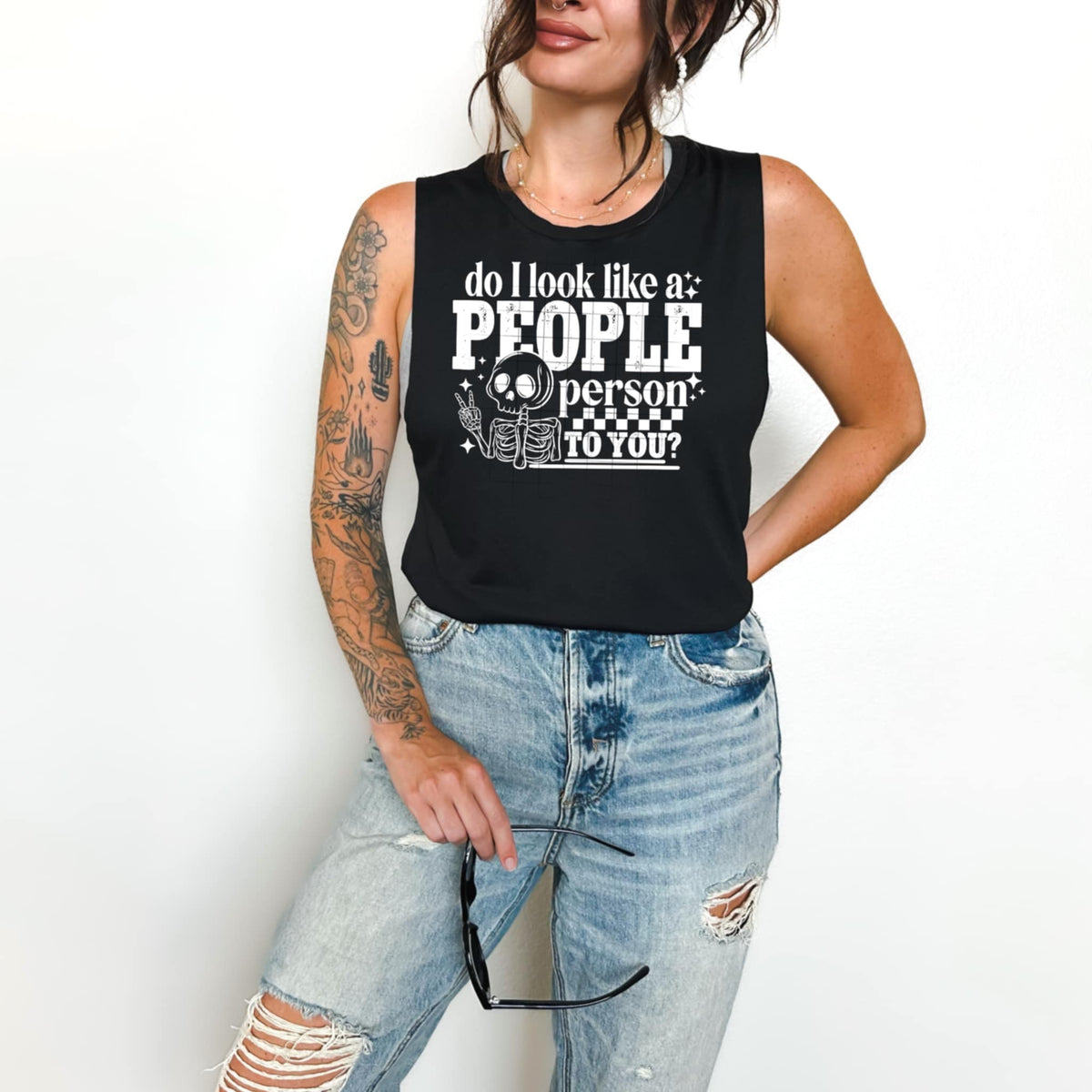 Do i Look Like A People Person WHITE (csc) DTF transfer