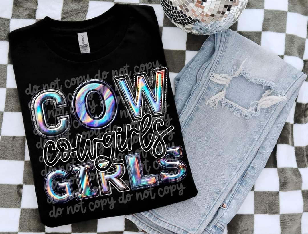 Cowgirls holographic 50704 DTF transfer