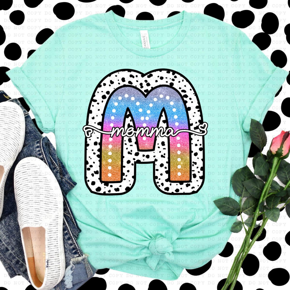 M momma tie dye dottie (ECHT) 94279 DTF transfer