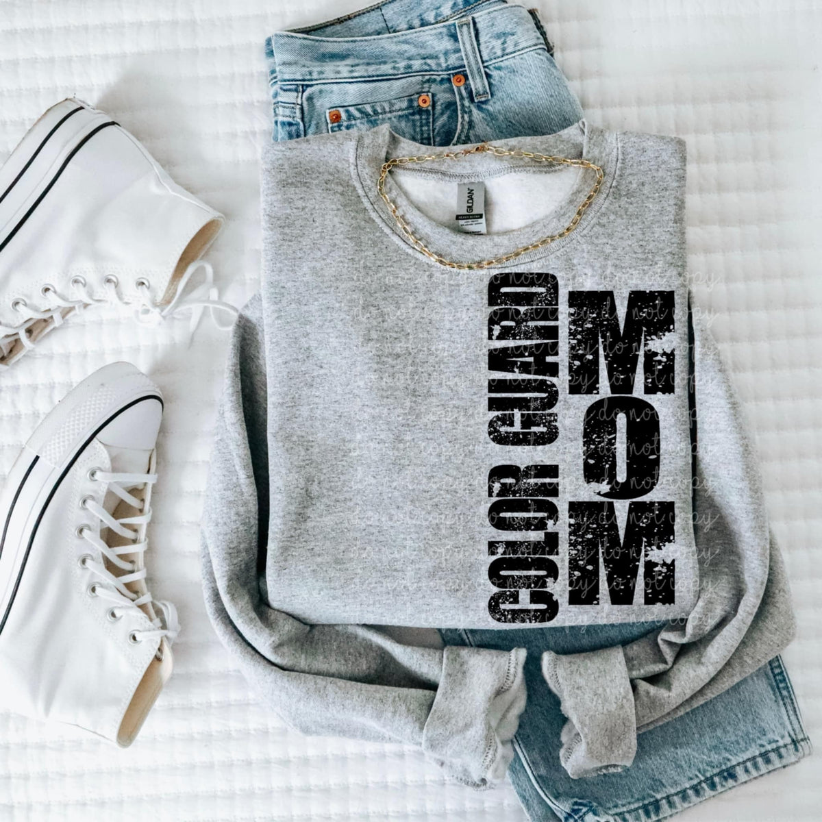 Color guard mom vertical grunge 93192 DTF transfer