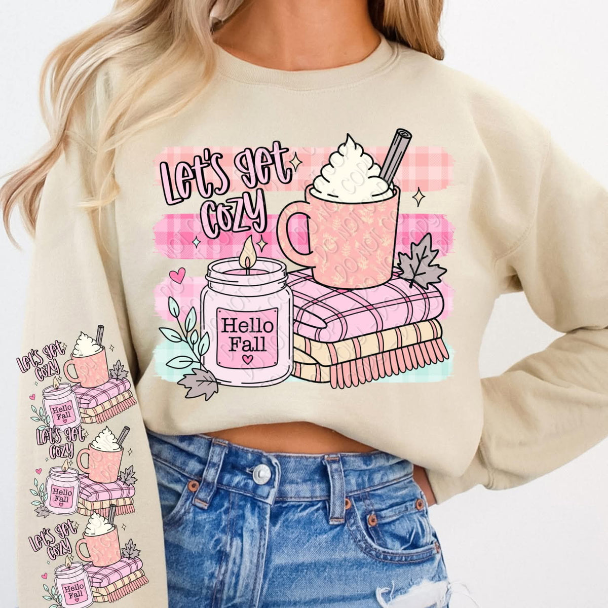 Let’s get cozy SLEEVE (DWS) DTF Transfer