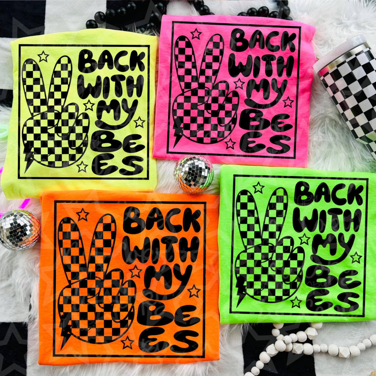 Back with my bees BLACK (Virgo) 109137 DTF transfer