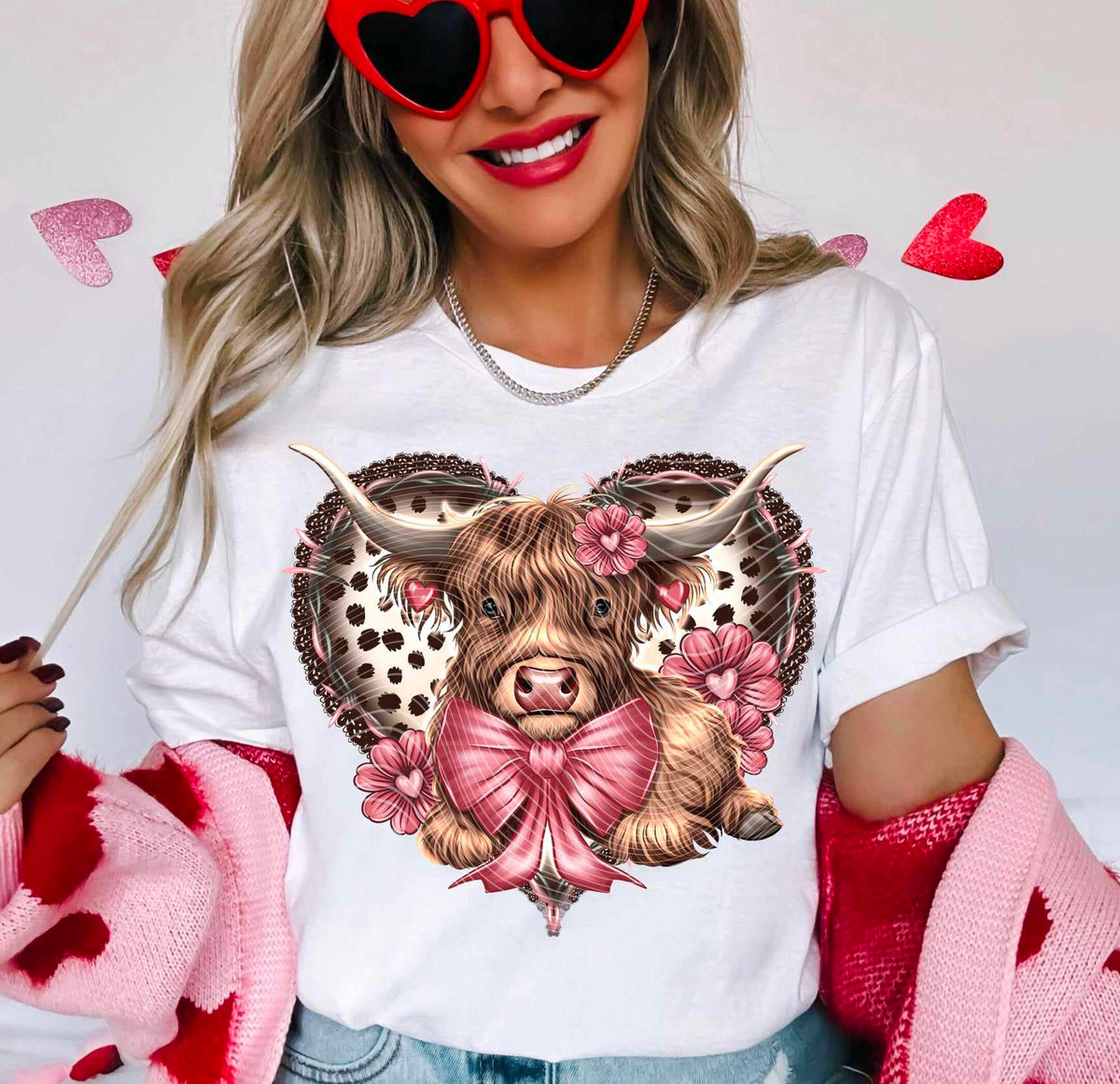 Valentine cow dalmation heart (AG) 75785 DTF transfer