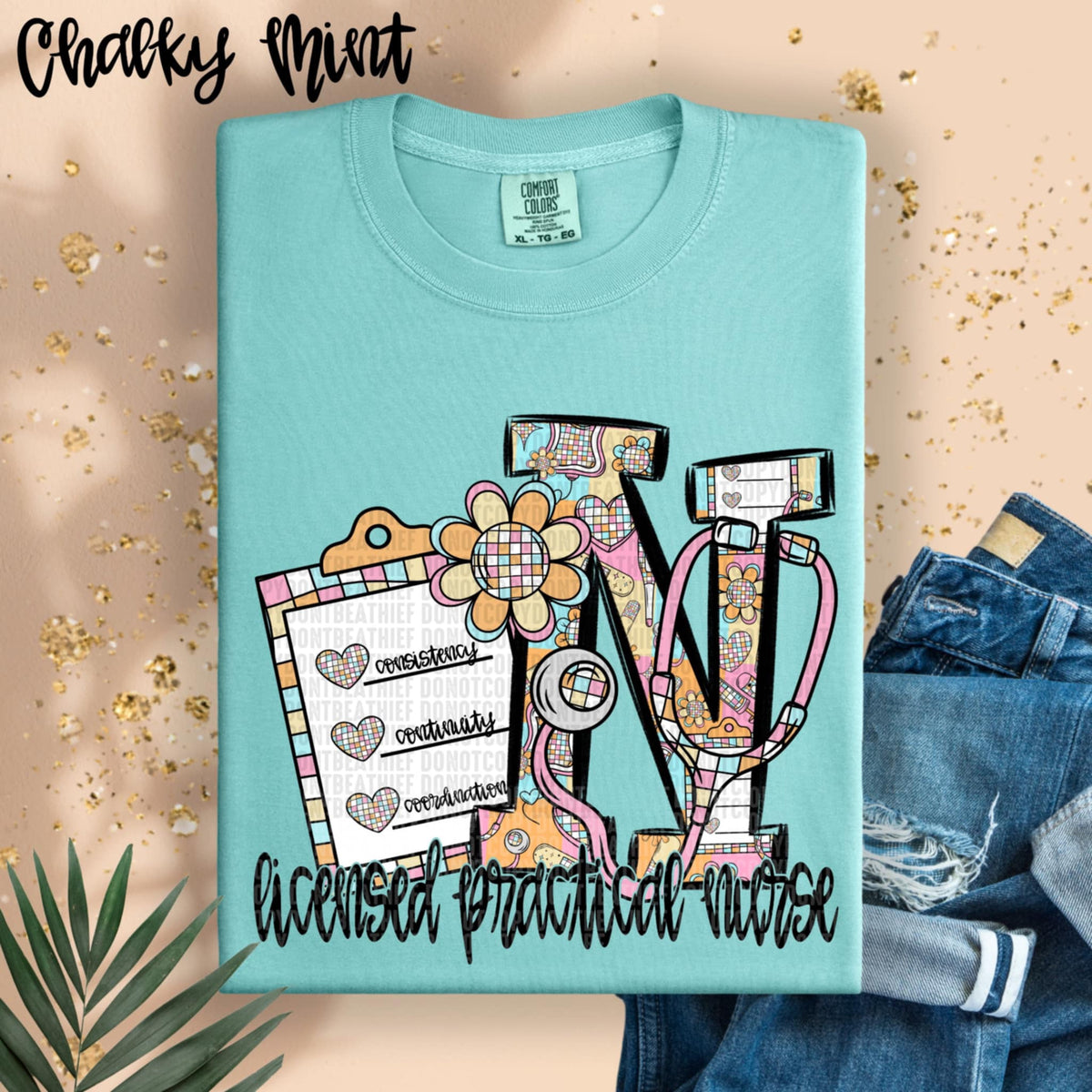 N licensed practical nurse clip board (SDD) 98681 DTF transfer