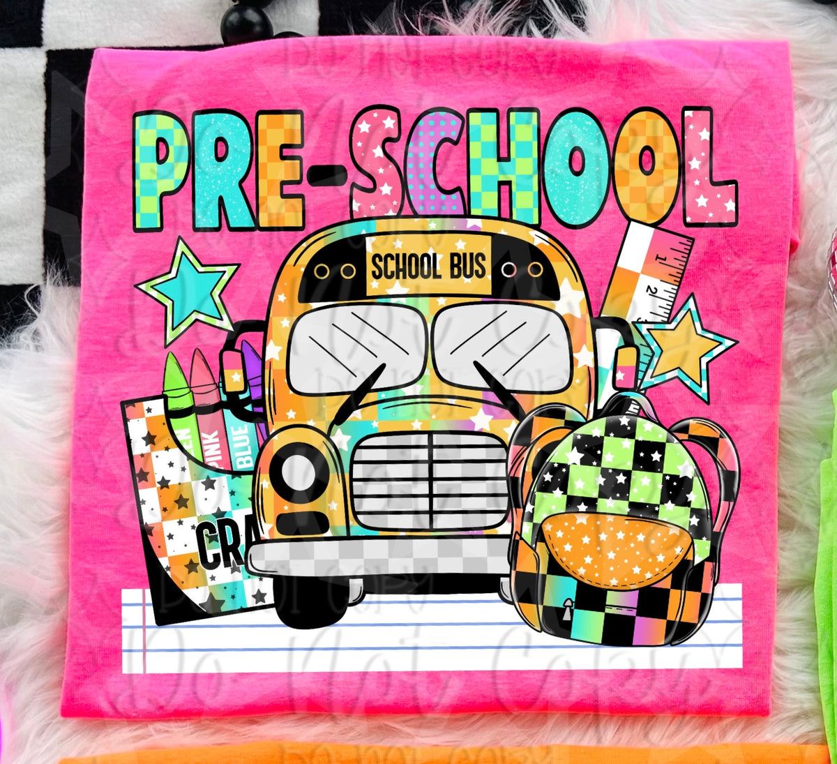 Pre-school bus (Virgo) 107009 DTF transfer