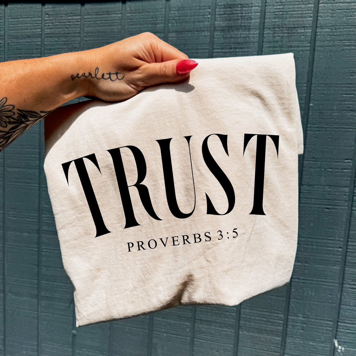 Trust arched BLACK DTF Transfer