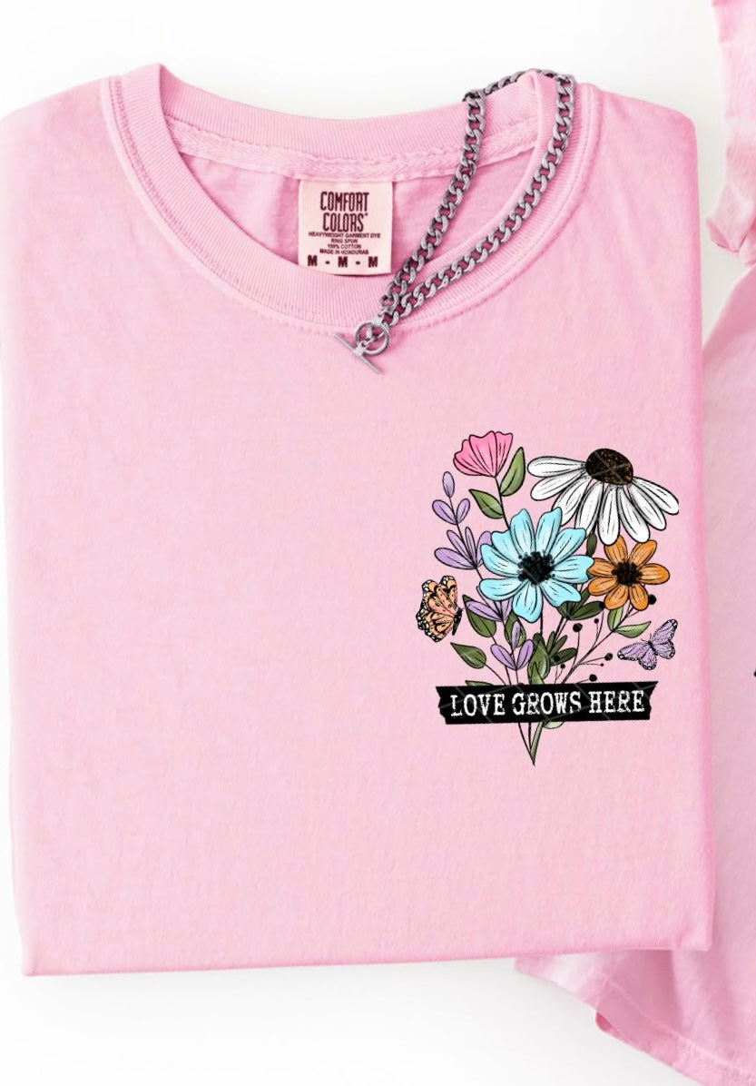 Love grows here pocket (SDD) DTF transfer