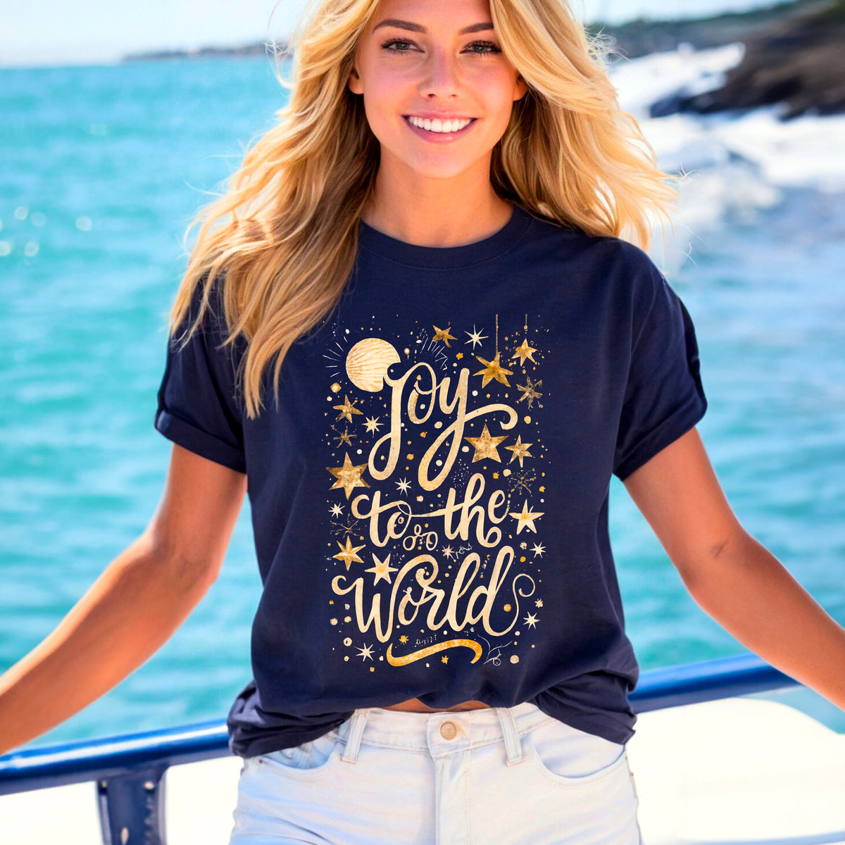 Joy to the world gold 95392 DTF transfer