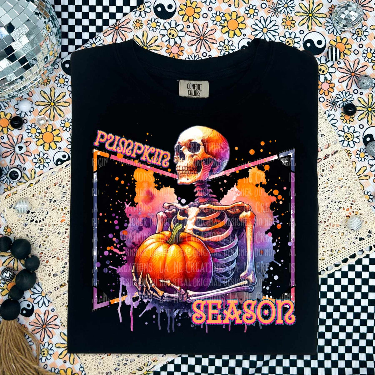 Pumpkin season skellie (LANE) 50907 DTF transfer