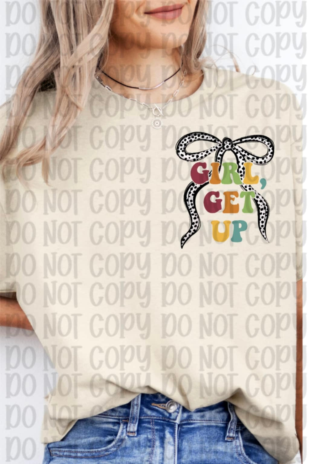 Girl Get up start over POCKET (VP) DTF transfer