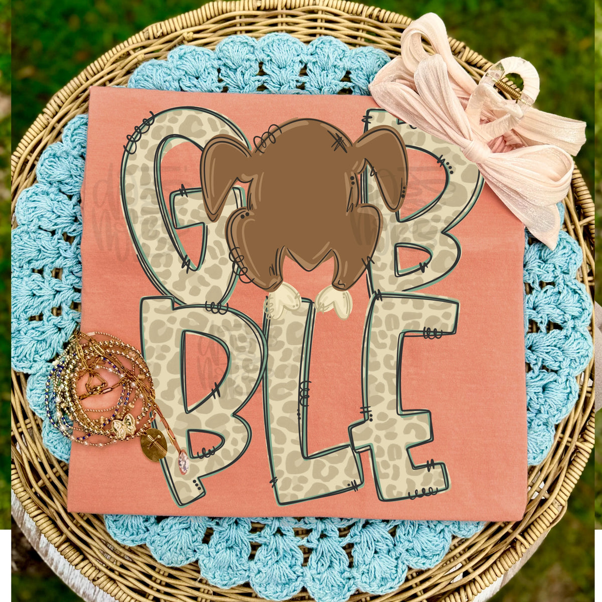 Gobble leopard font (Craft) DTF Transfer