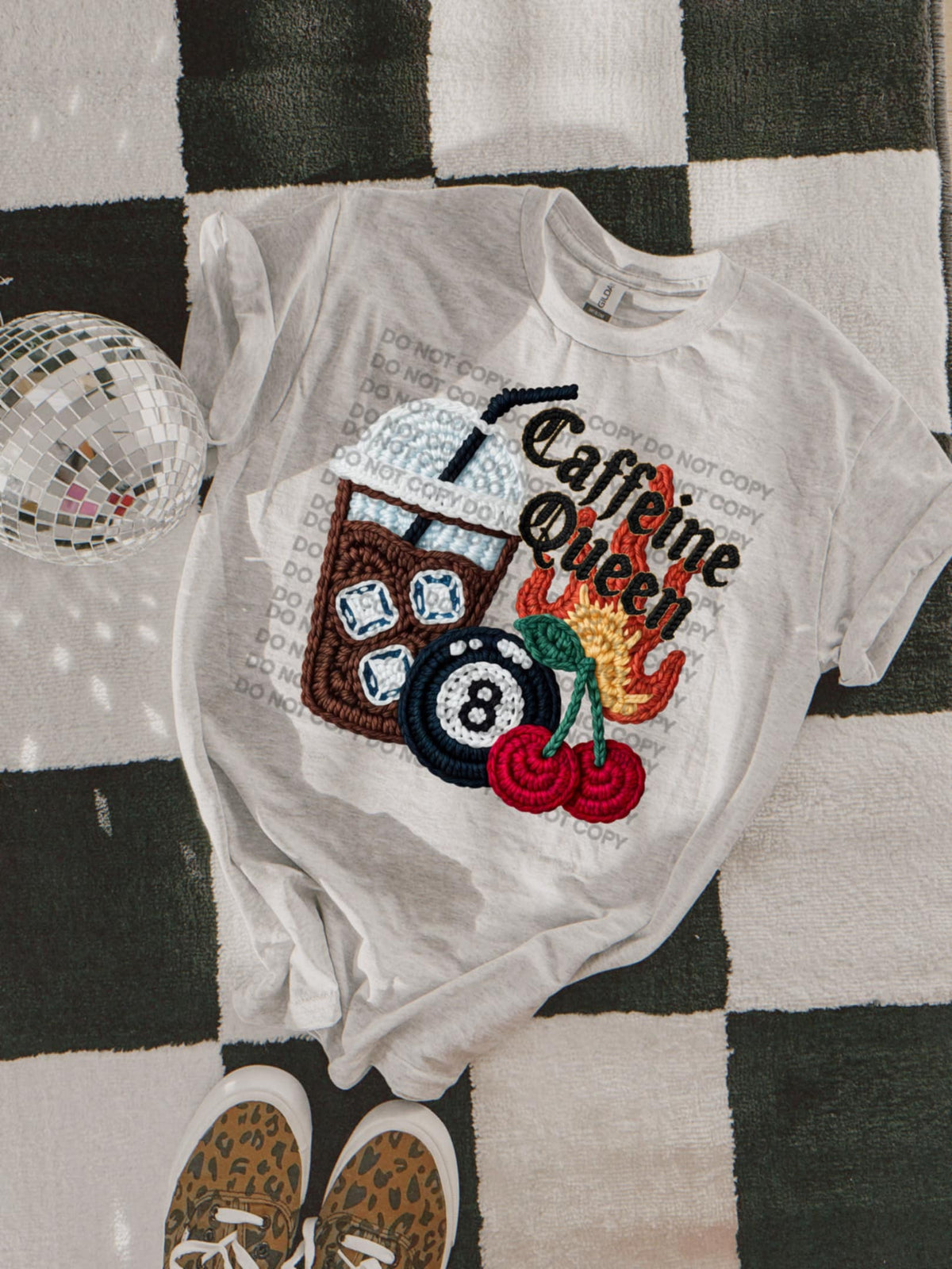 Caffein Queen Faux Yarn SCG DTF Transfer