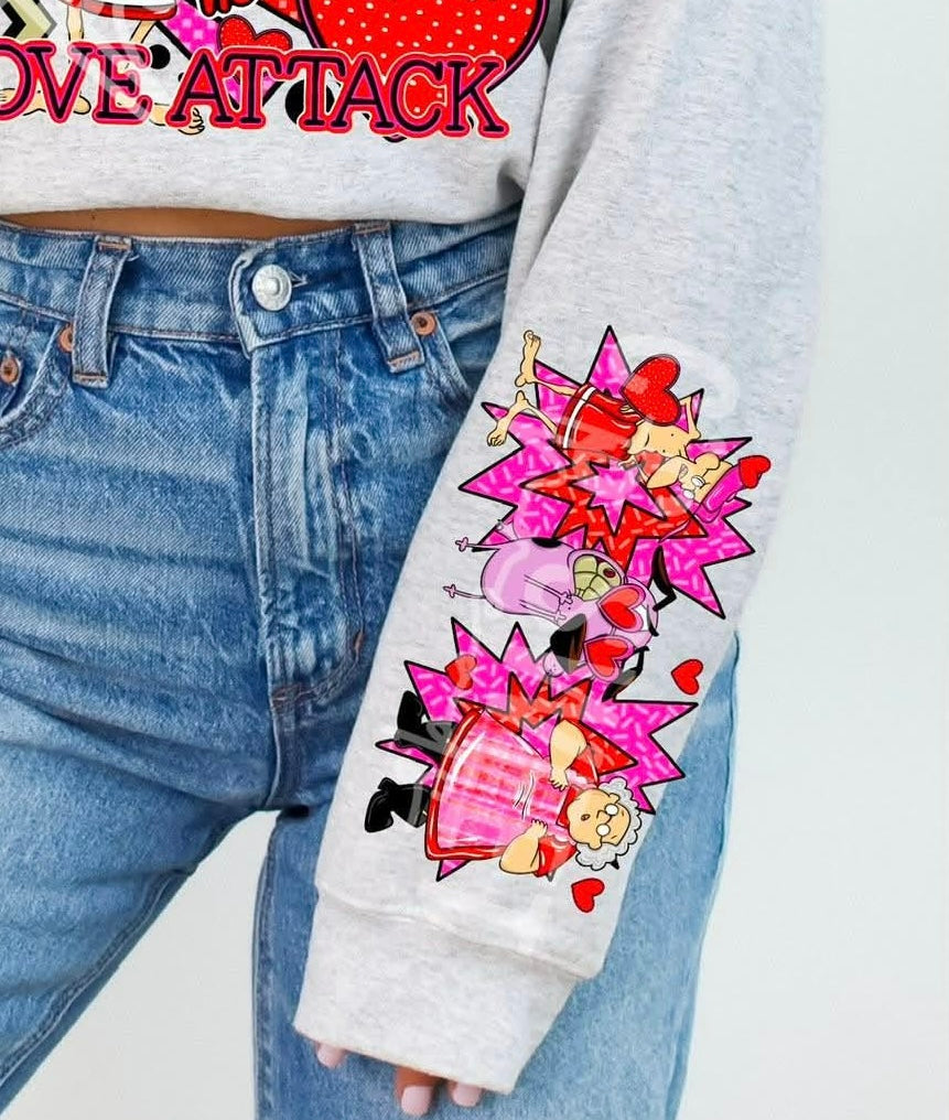 Love Attack (SET OF TWO SLEEVES)  (c’s) DTF transfer