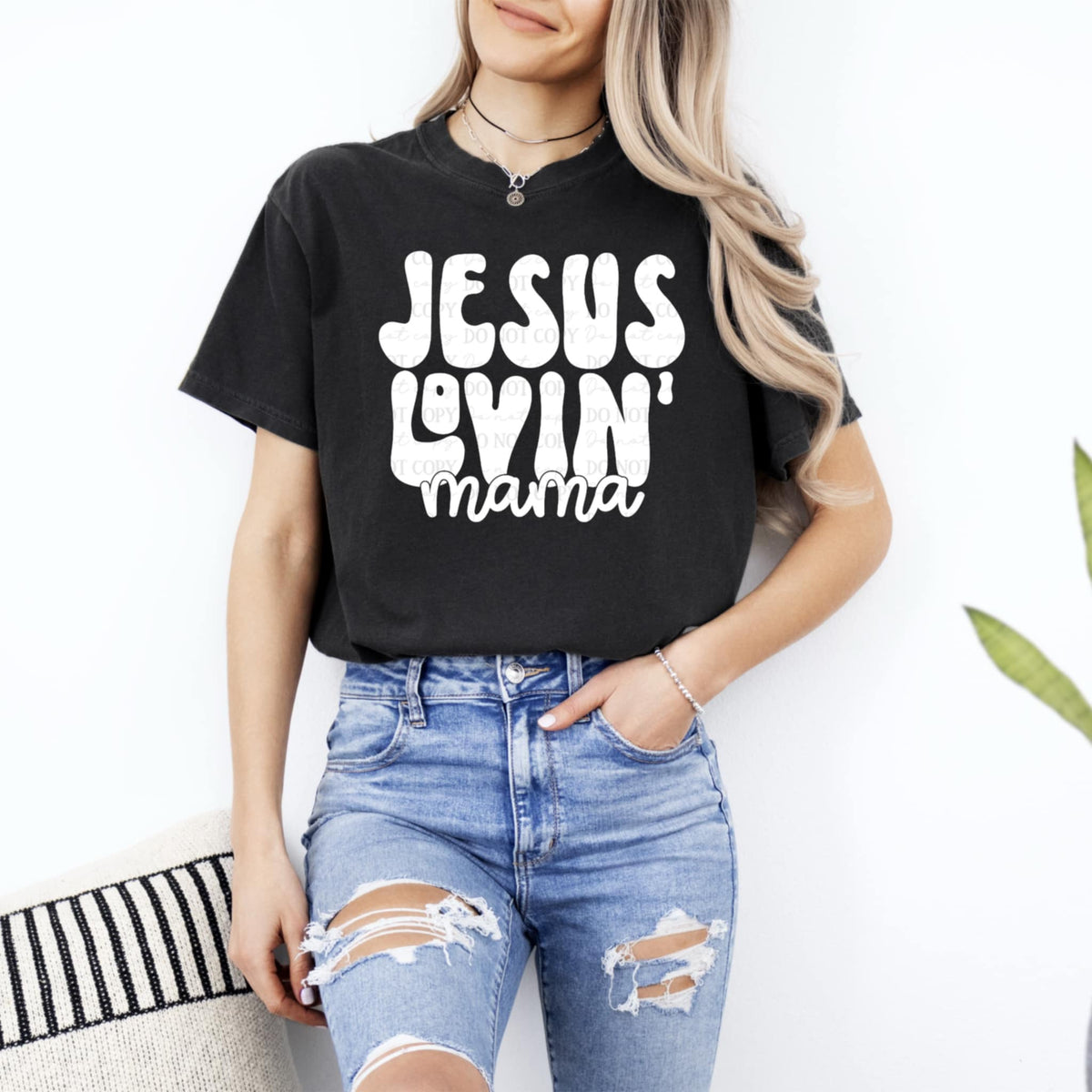 Jesus lovin mama white (ABD) 93180 DTF transfer
