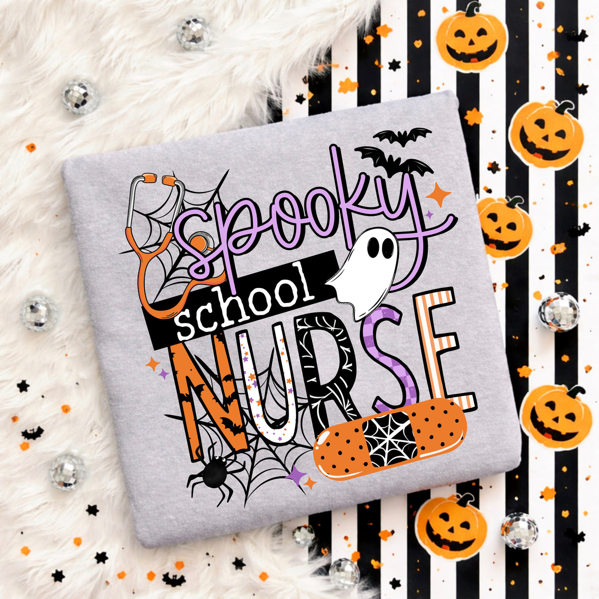 Spooky school nurse (black) (CSC) DTF Transfer