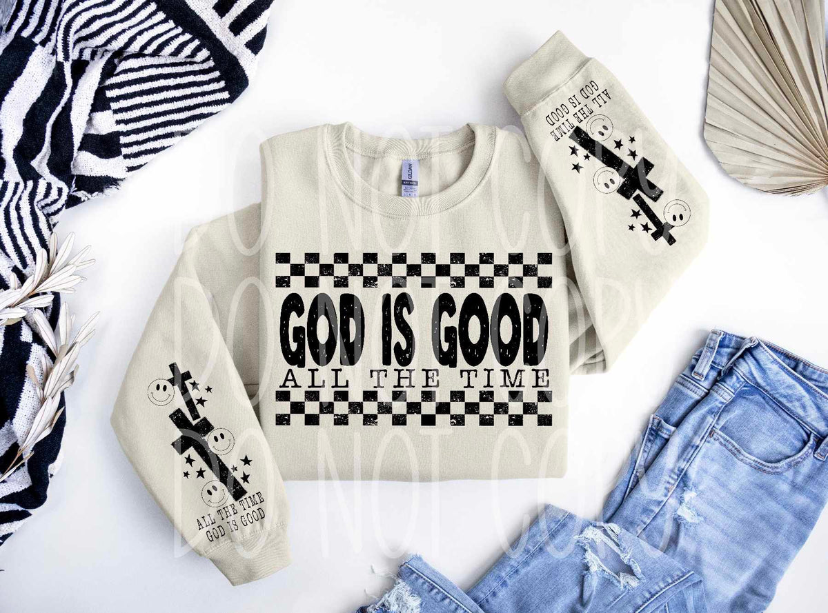 God is good all the time FRONT ONLY (PH) 67671 DTF transfer