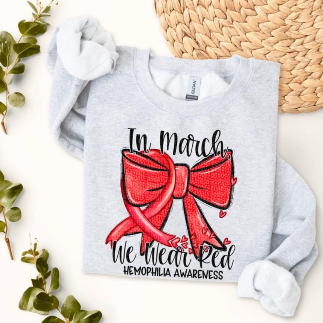 In March we wear red black font (SDD) 87057 DTF transfer