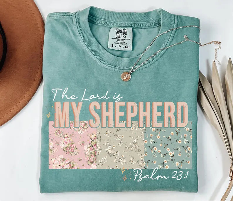 The lord is my shepherd floral patches 94725 DTF transfer