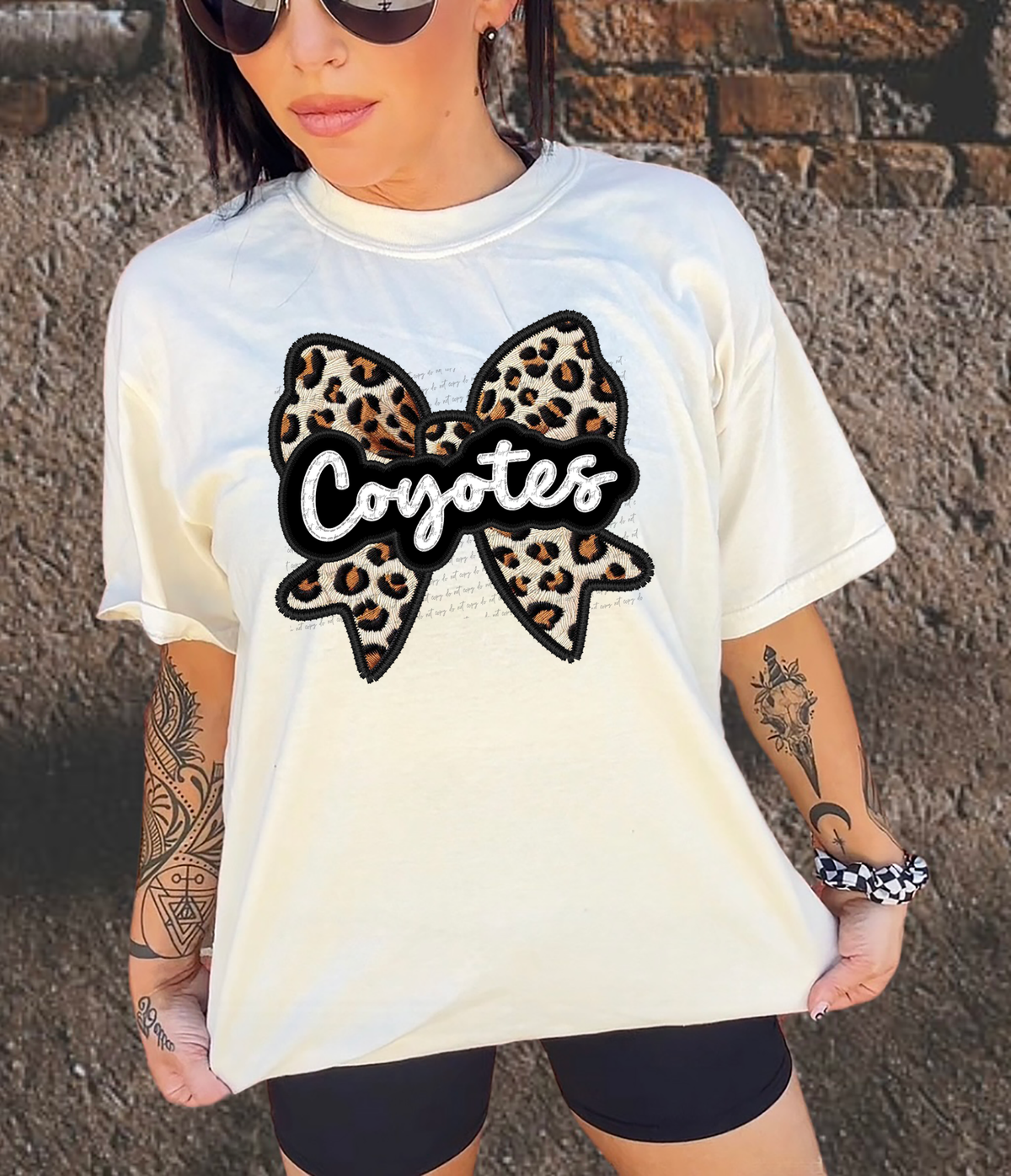 Coyotes Faux Embroidery Bow 30536 DTF transfer