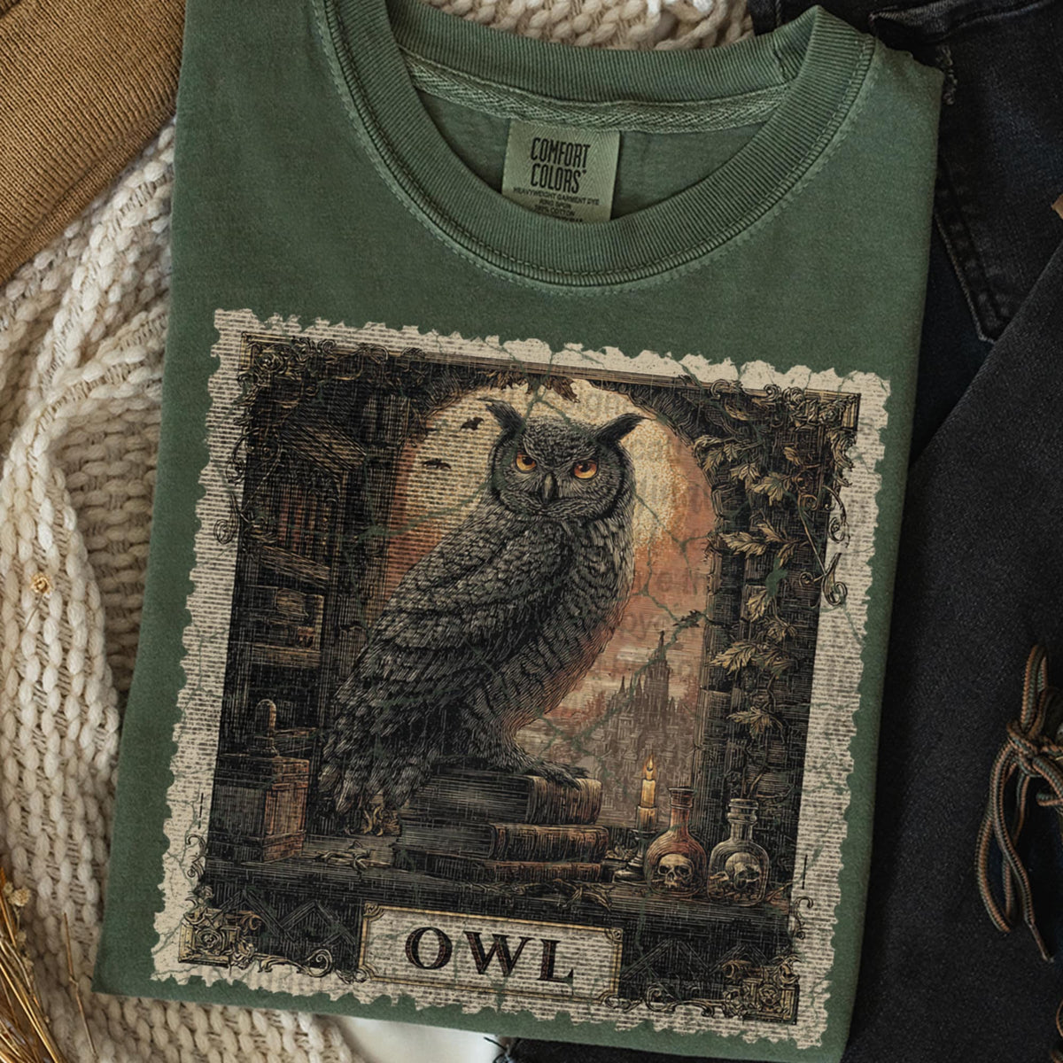 Owl stamp (TTD) 107967 DTF transfer