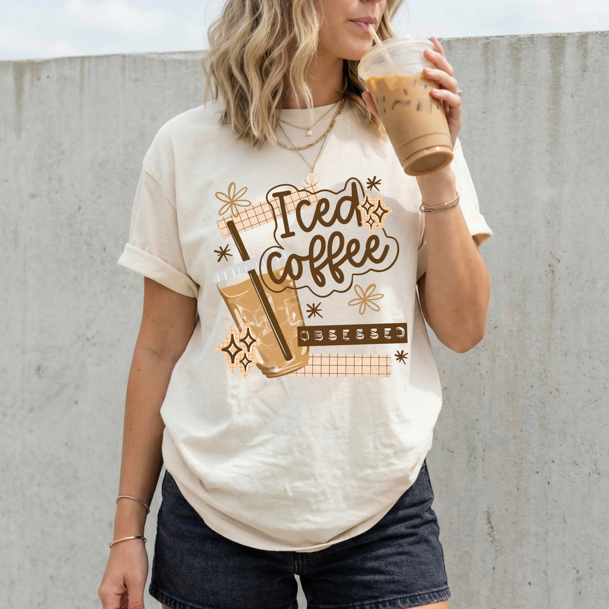Iced coffee  Sunday Special DTF transfer