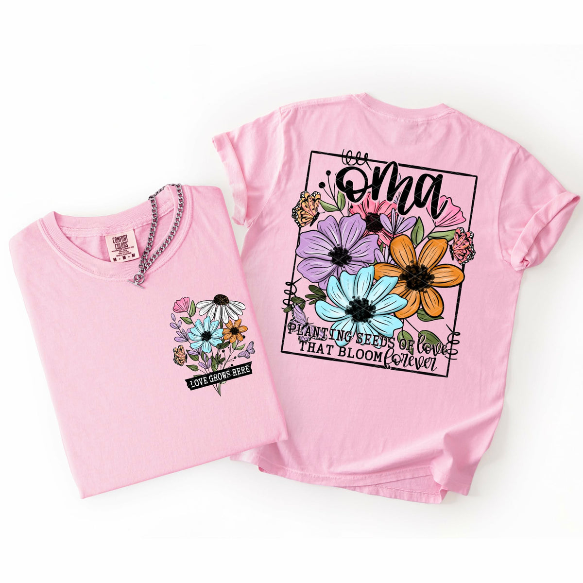 Oma planting seeds (back print only) (SDD) DTF transfer
