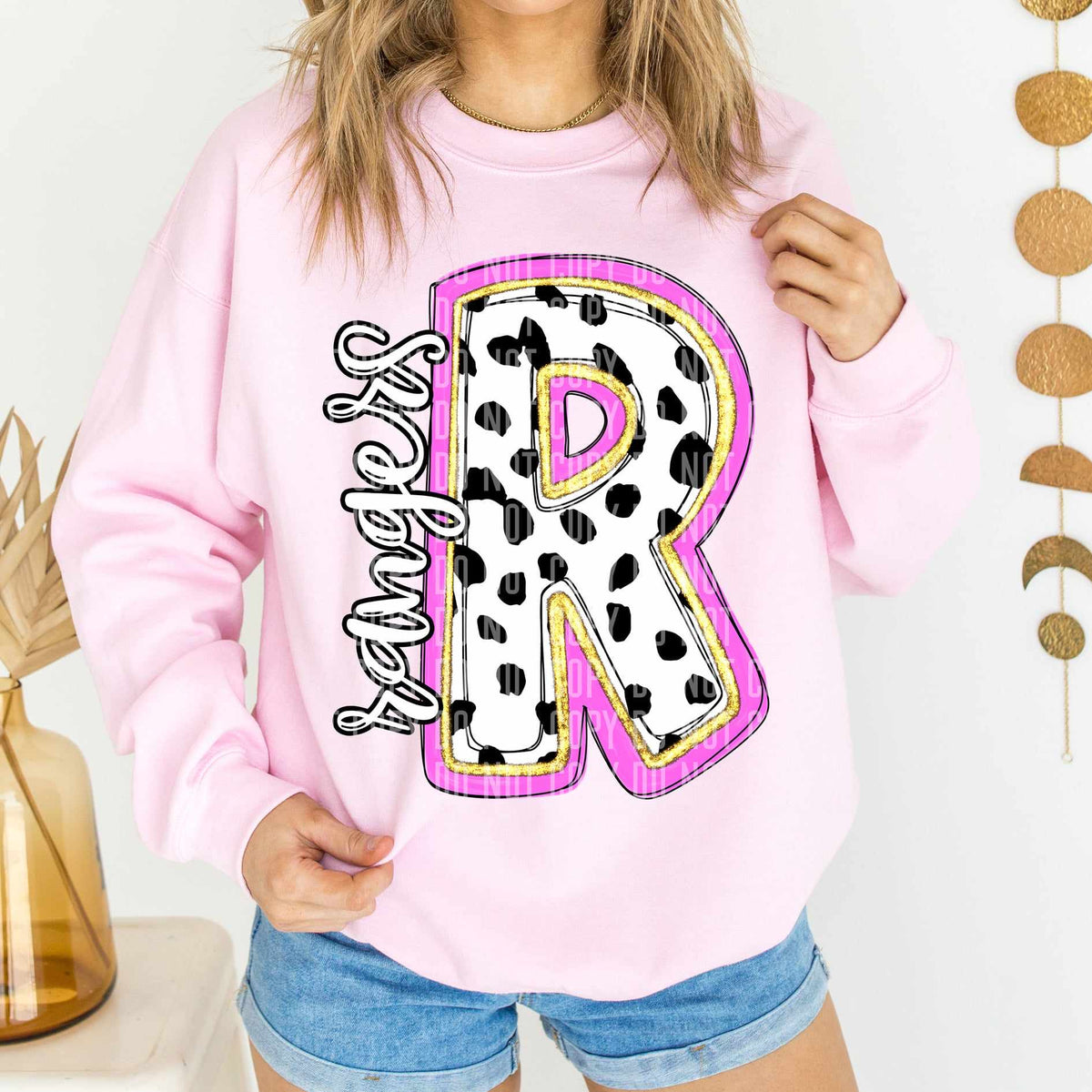 Rangers Polka Font Mascot Caplinger 56188 DTF transfer