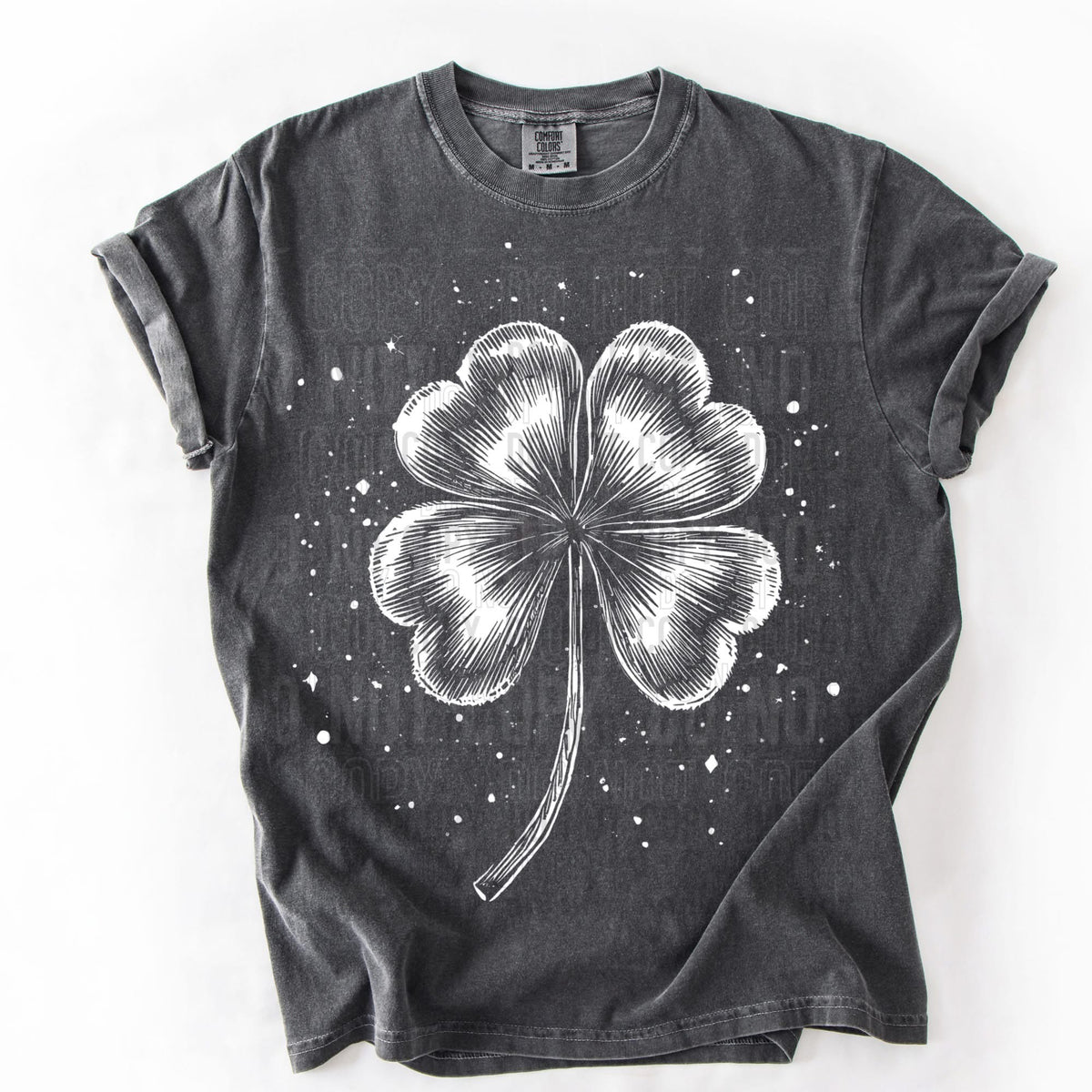 4 leaf clover white (SBB) DTF transfer