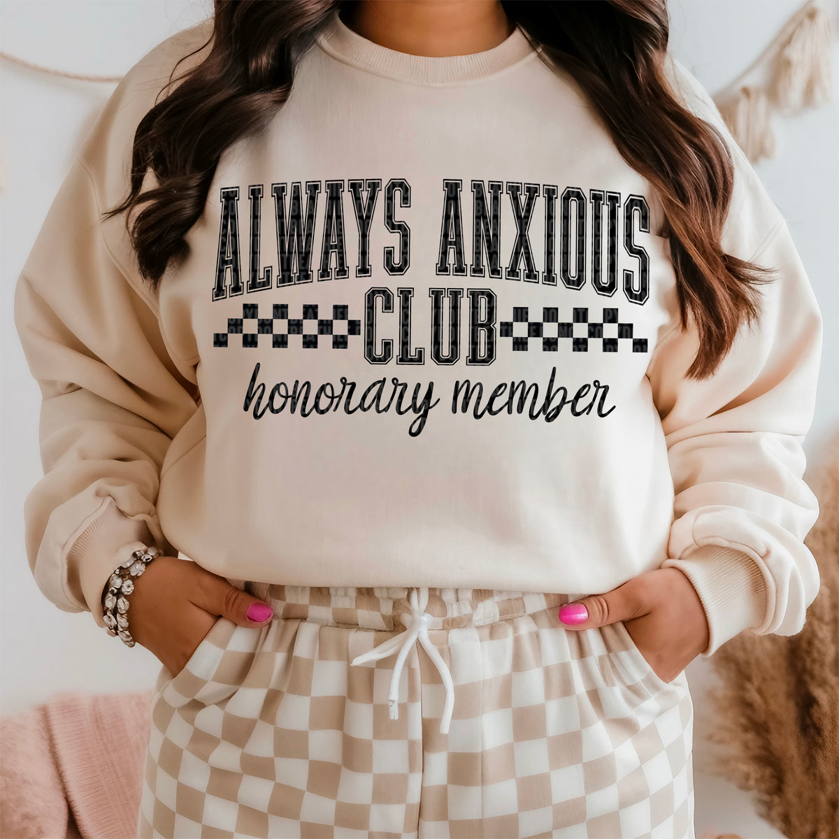 Always anxious club honorary member 97608 DTF transfer