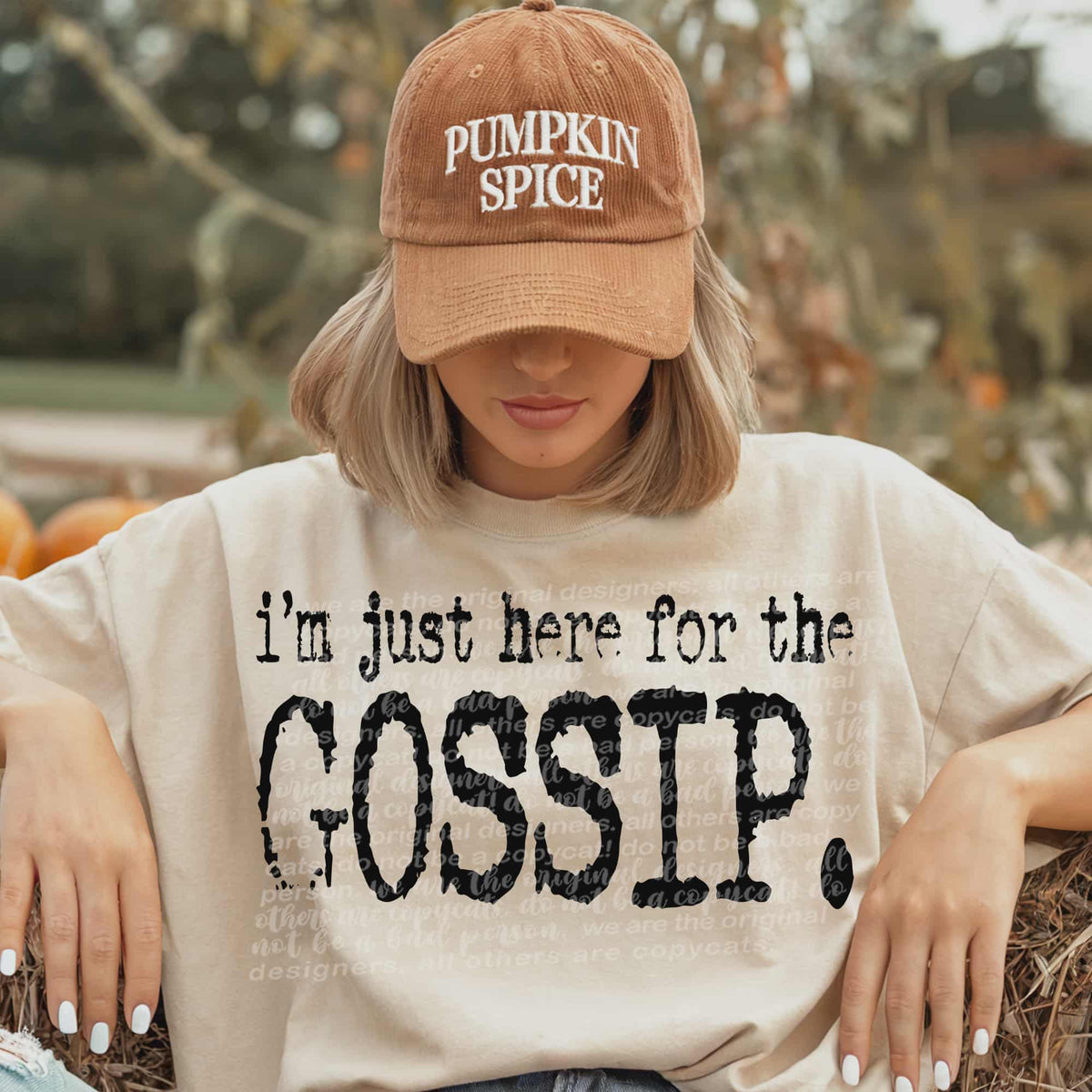 Here for the gossip black font (TTD) DTF transfer