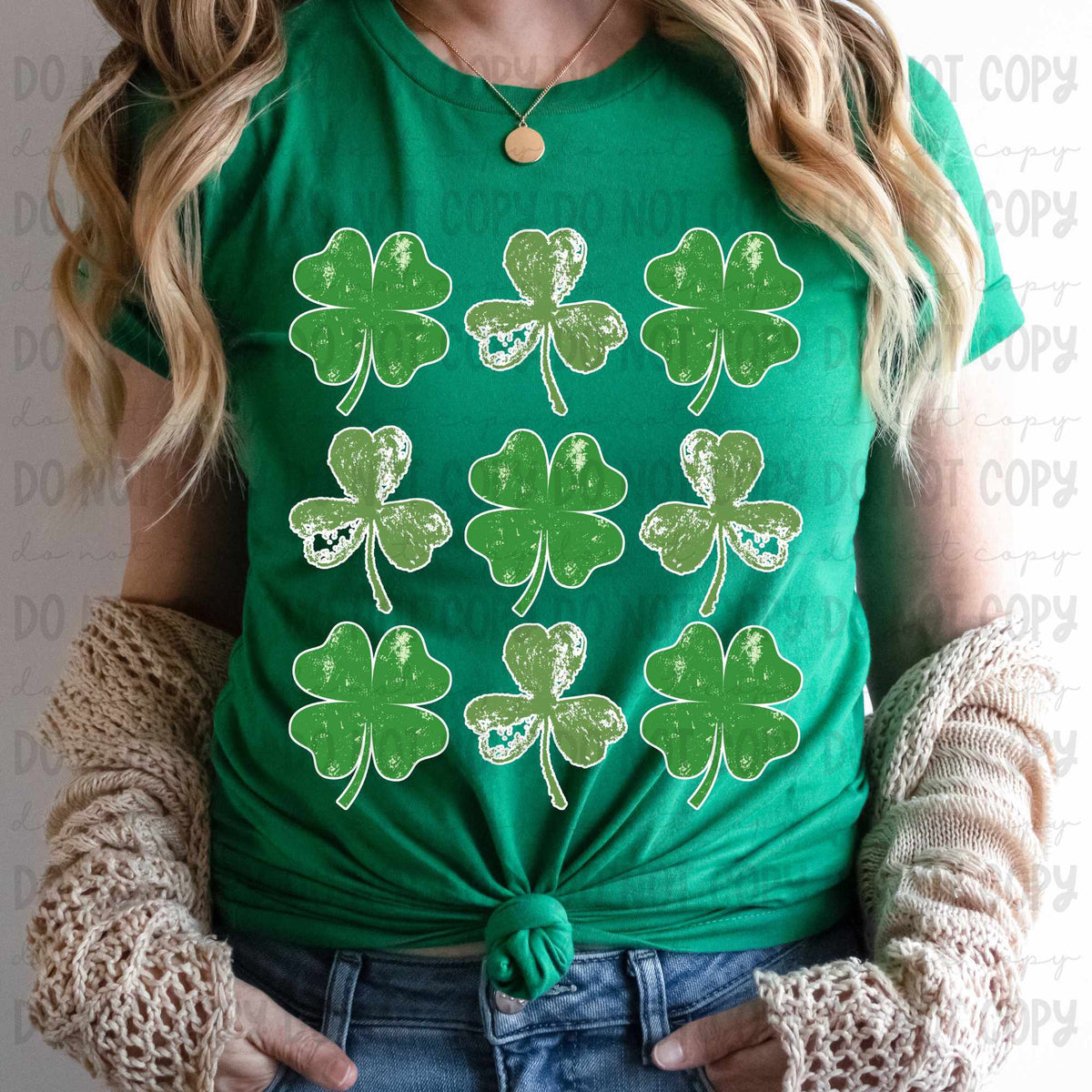 Grunge clover collage (REVEL) 79723 DTF transfer