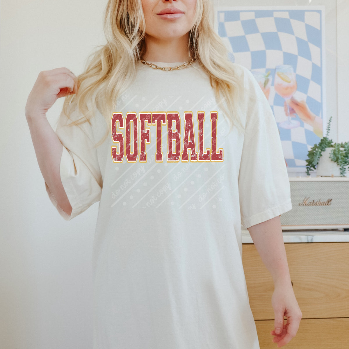Softball Varsity Font (MZ) DTF Transfer