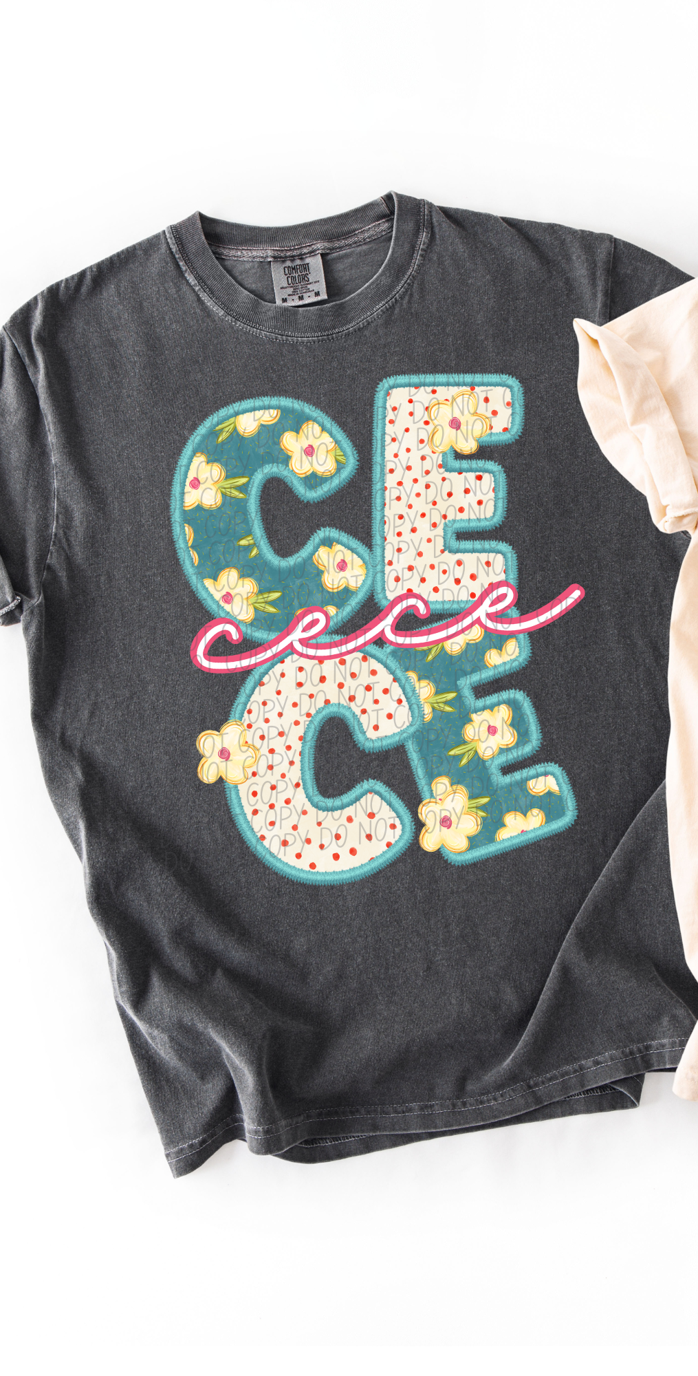 Cece Vintage Name with Pink Font (City) DTF Transfer